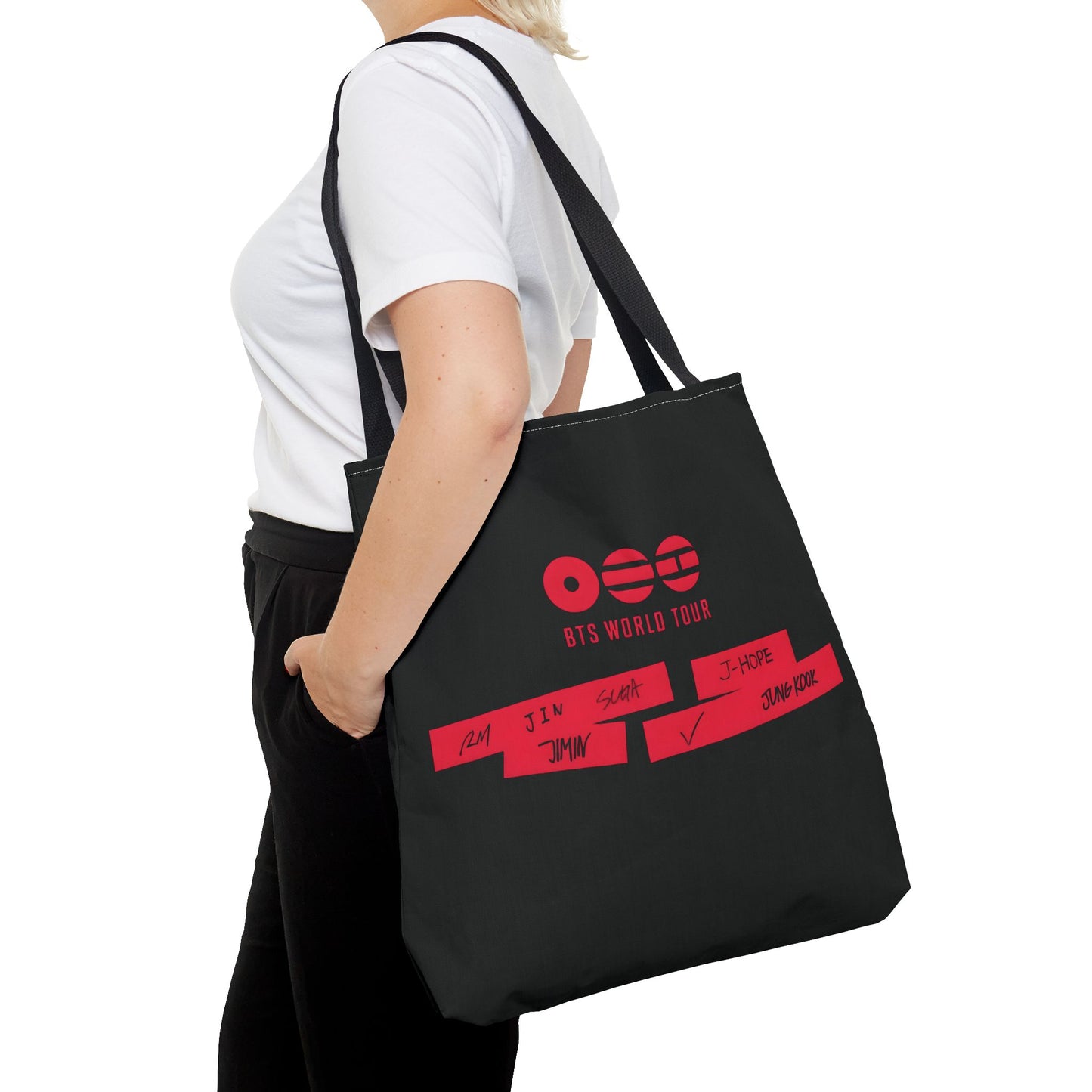 BTS Arirang 2026 World Tour Logo Design 2 Black Tote Bag