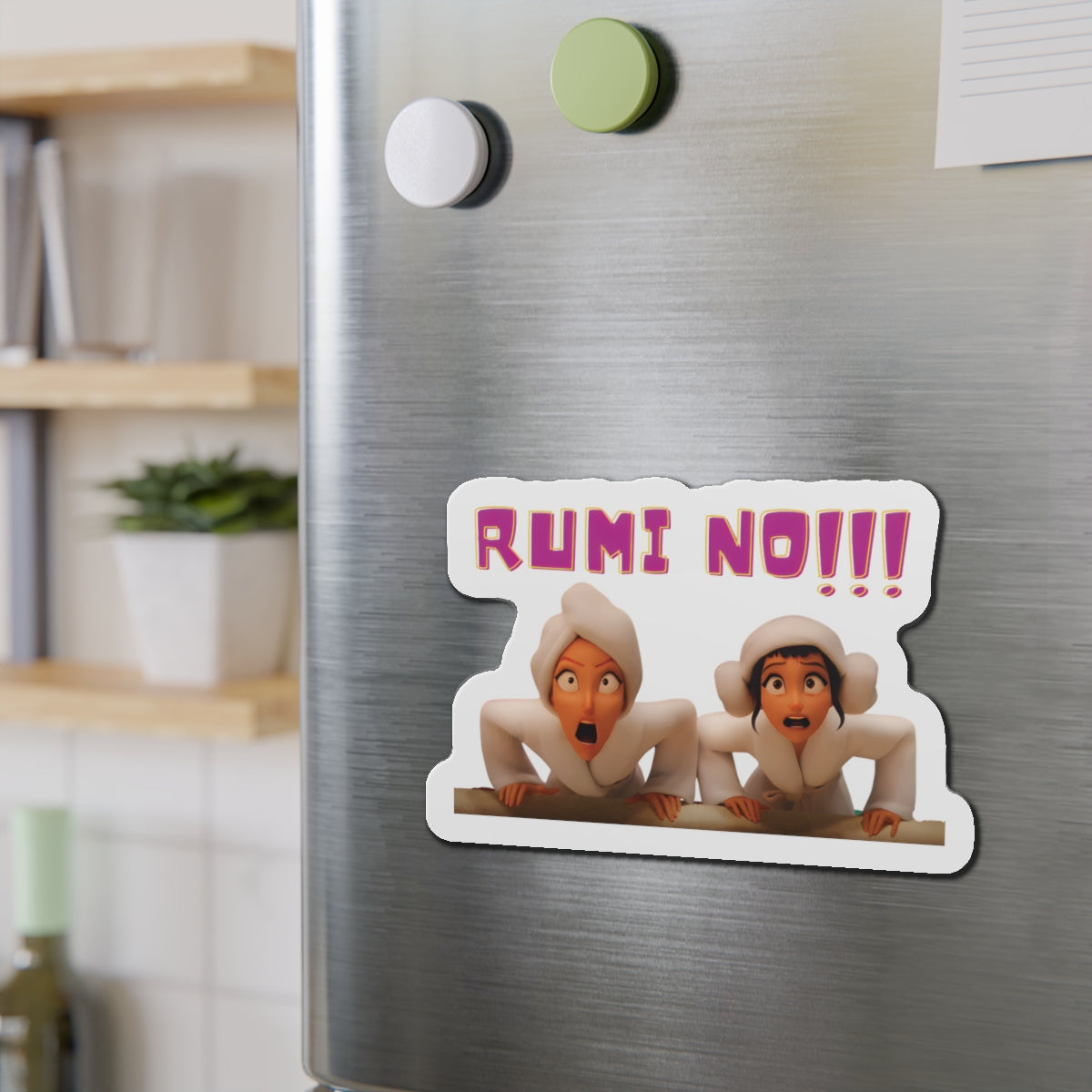 Kpop Demon Hunters Huntrix Mira And Zoey Couch No More Relaxy Time Magnet