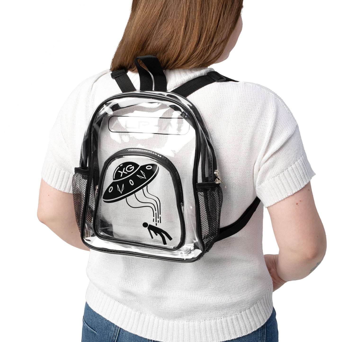 XG World Tour Alphaz and Spaceship Clear Backpack for Concerts No Background Color