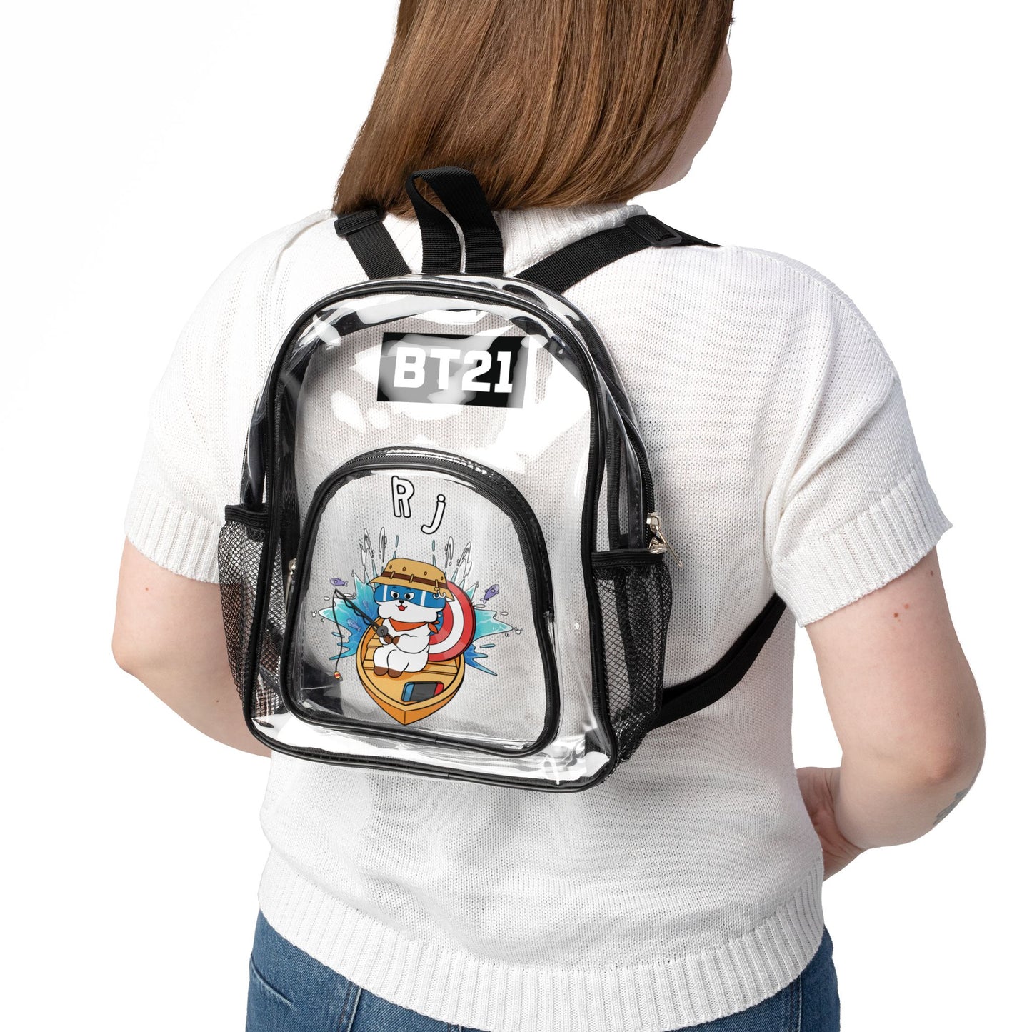 BT21 RJ Clear Stadium Backpack Concert Bag (Fully Clear) — Stadium Approved
