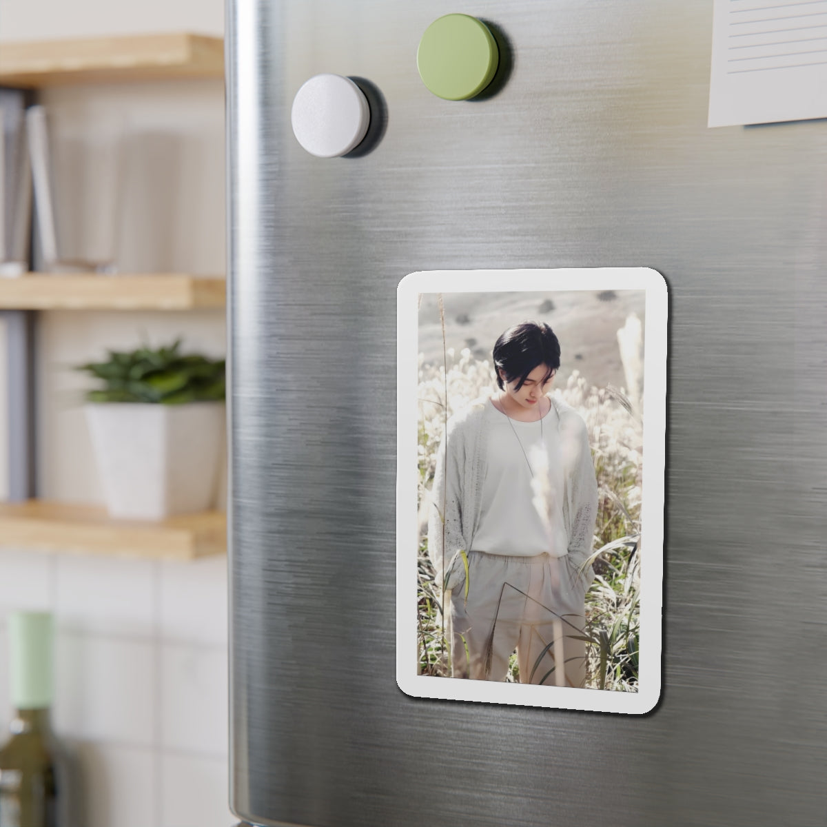 BTS Kim Namjoon Indigo Album Photoshoot Posing in a Field Magnet