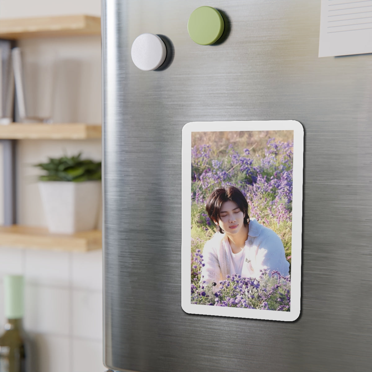 BTS Kim Namjoon Indigo Album Photoshoot Posing in a Field of Flowers Magnet