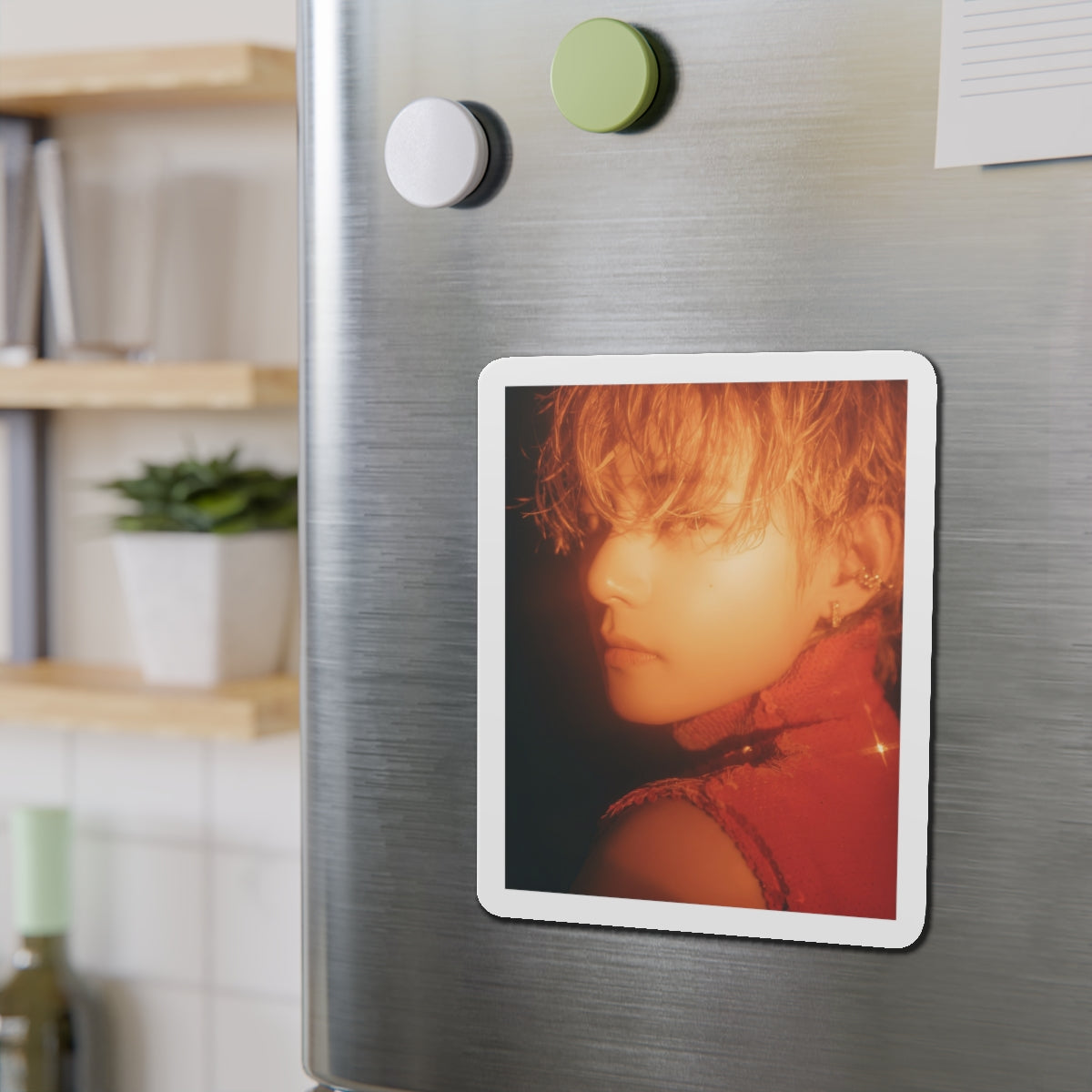 BTS Kim Taehyung Layover Album Photoshoot Red Outfit Magnet