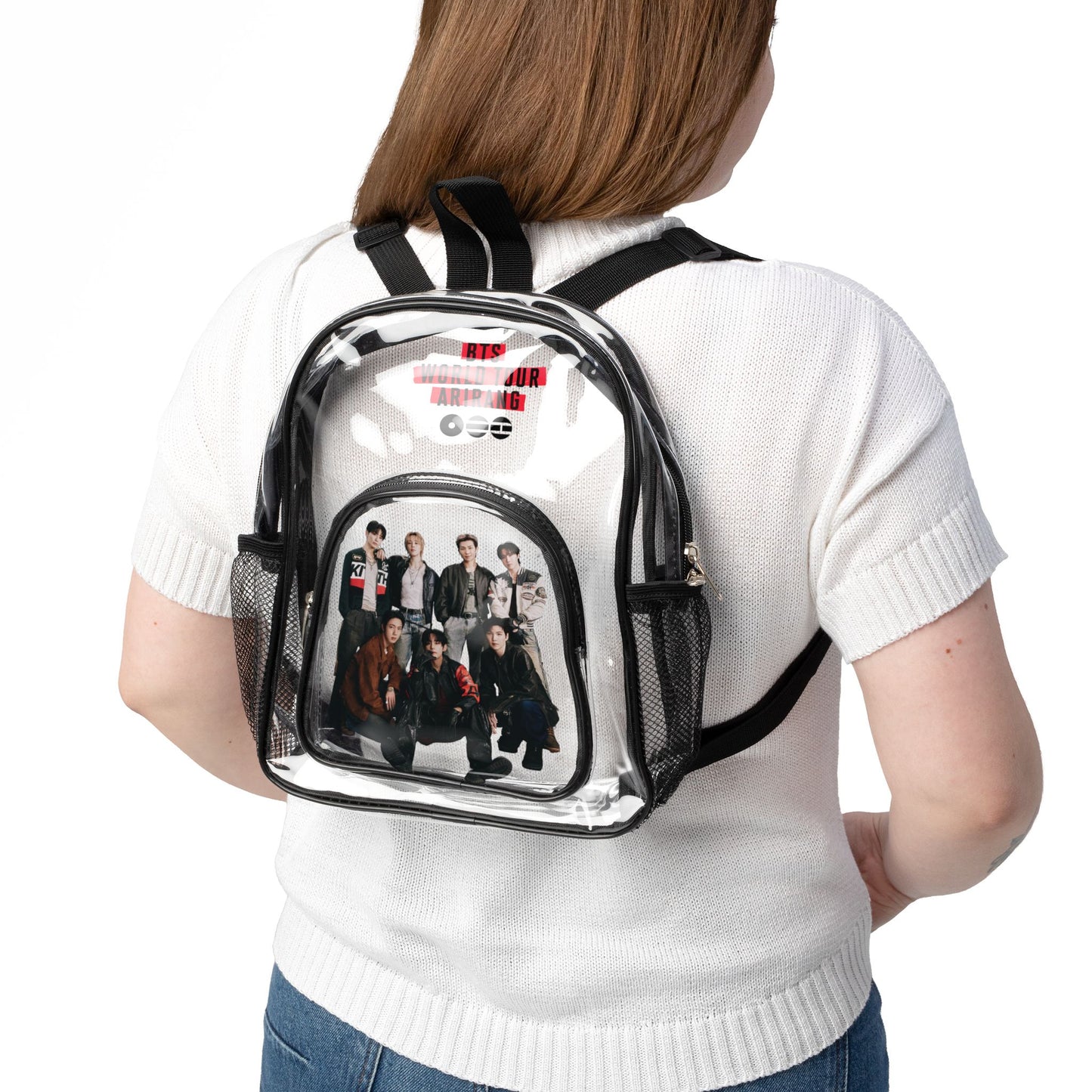 BTS GQ Arirang 2026 World Tour Clear Backpack (Fully Clear) — Stadium Approved