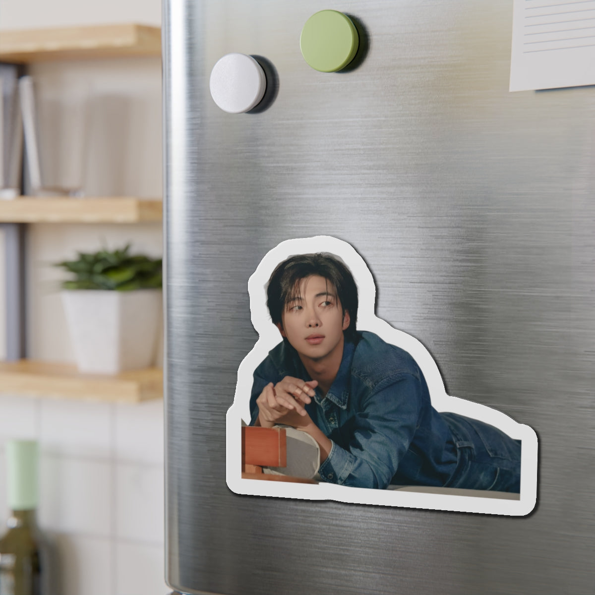 BTS Kim Namjoon Indigo Album Photoshoot Wearing Denim Pose 2 Magnet