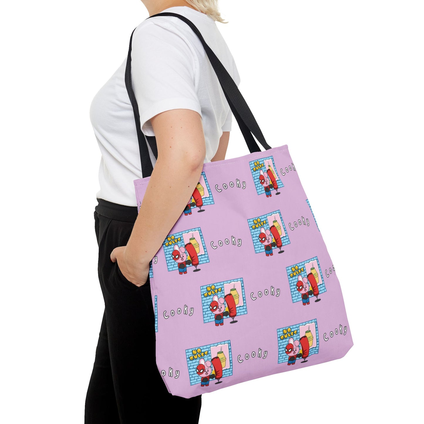 BT21 Cooky Purple Tote Bag Pattern Design
