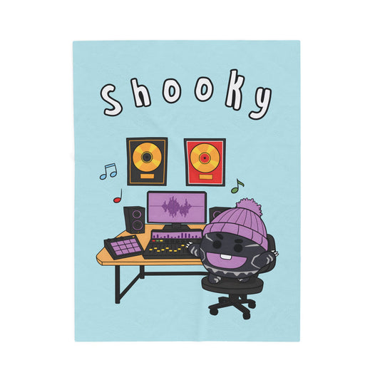 Blue Shooky Blanket - BT21 Single Design