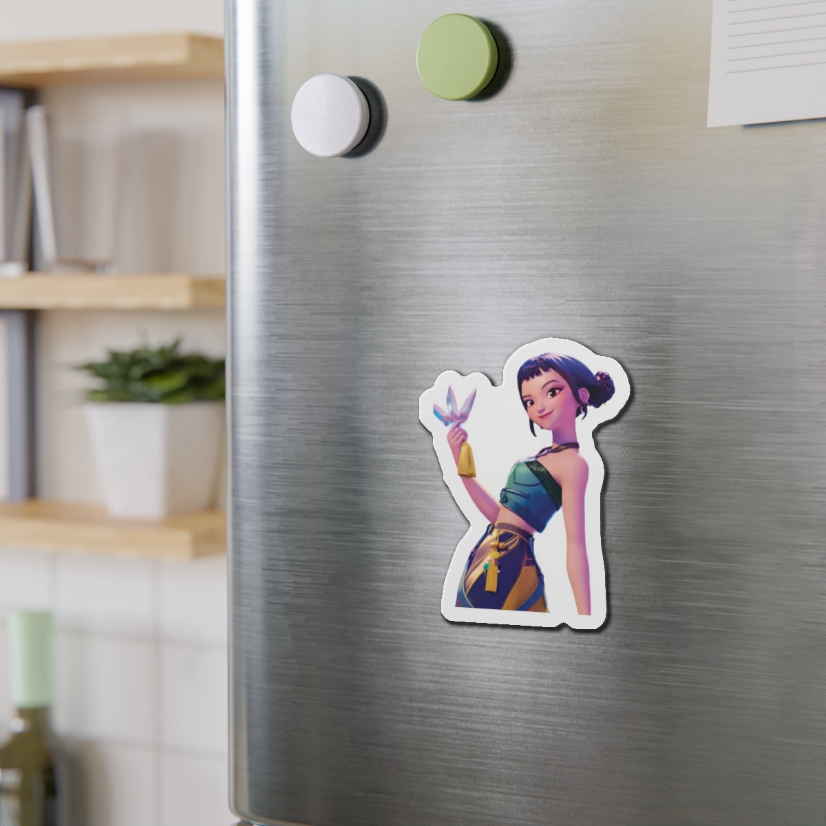 Kpop Demon Hunters Huntrix Zoey Posing Portrait Magnet