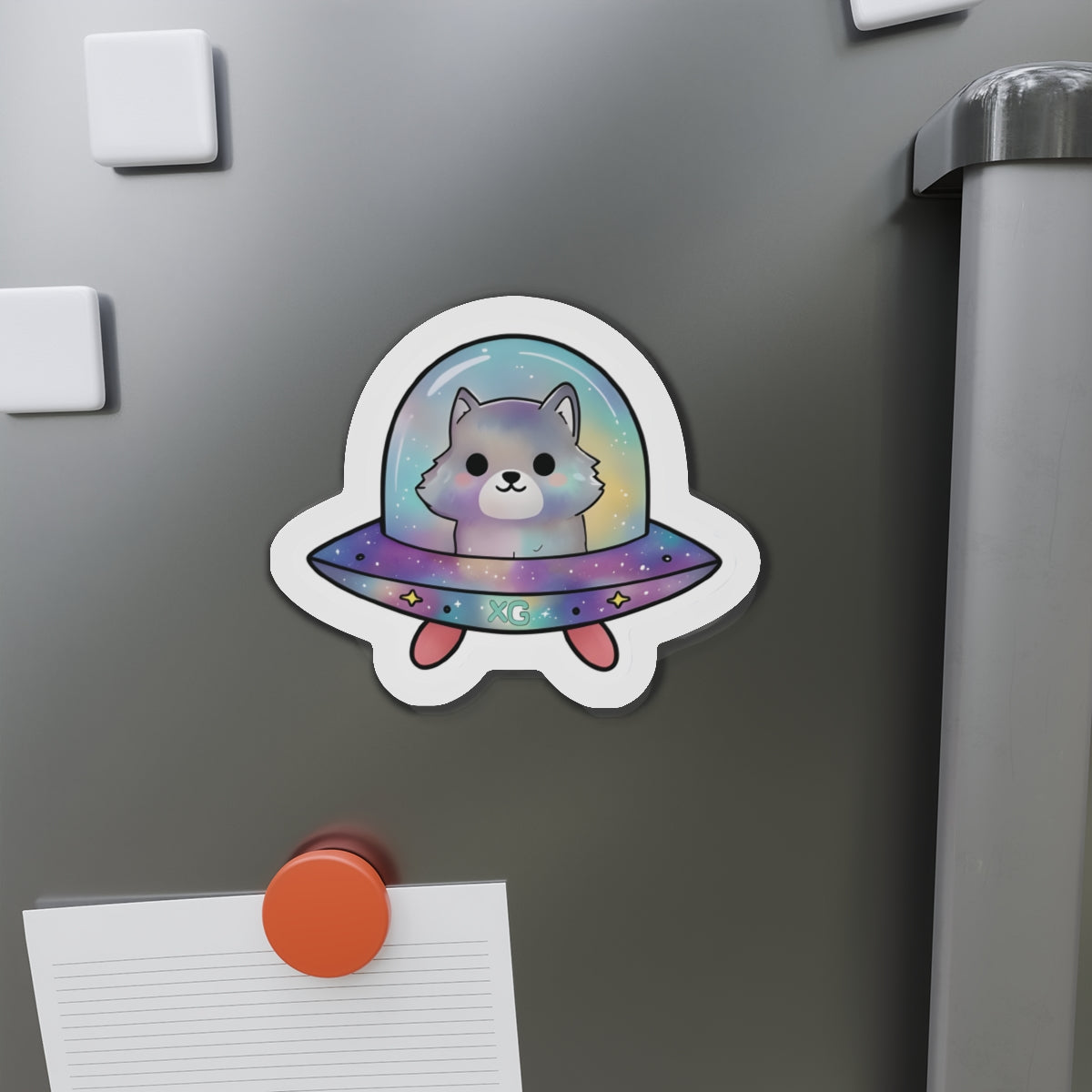 XG Alphaz Merch Wolf in Spaceship Magnet