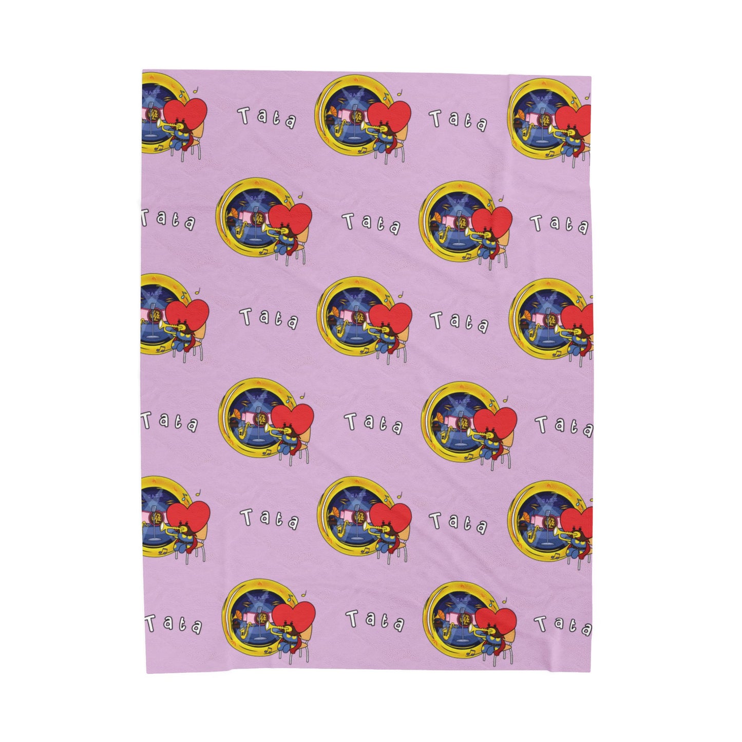 Purple Tata Blanket - BT21 Pattern Design