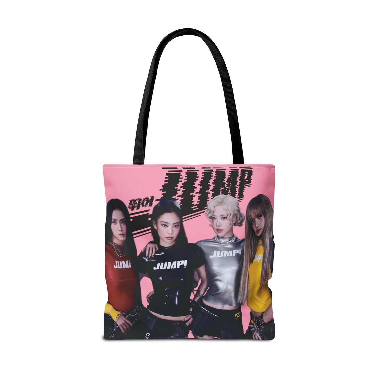 Black Pink Jump Tote Bag