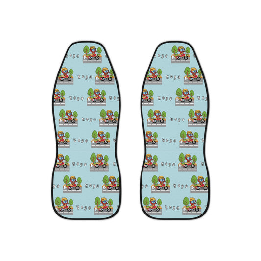 BT21 Koya Blue Car Seat Cover Pattern Design - Identical Set of 2