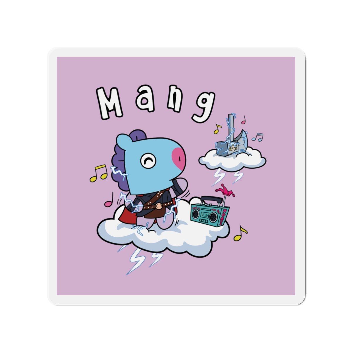 BT21 Mang Purple Magnet