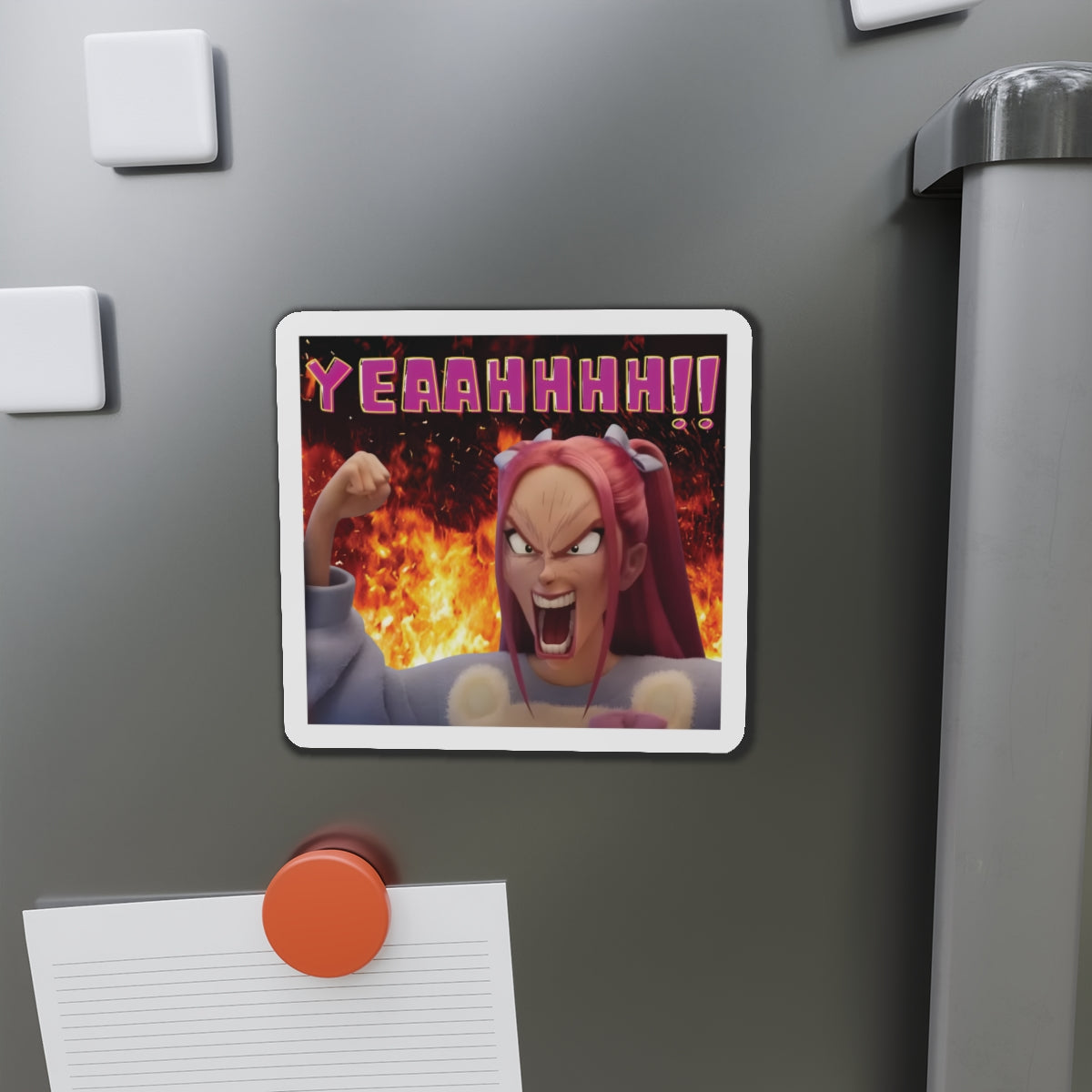 Kpop Demon Hunters Huntrix Mira YEAHHH Funny Face Magnet