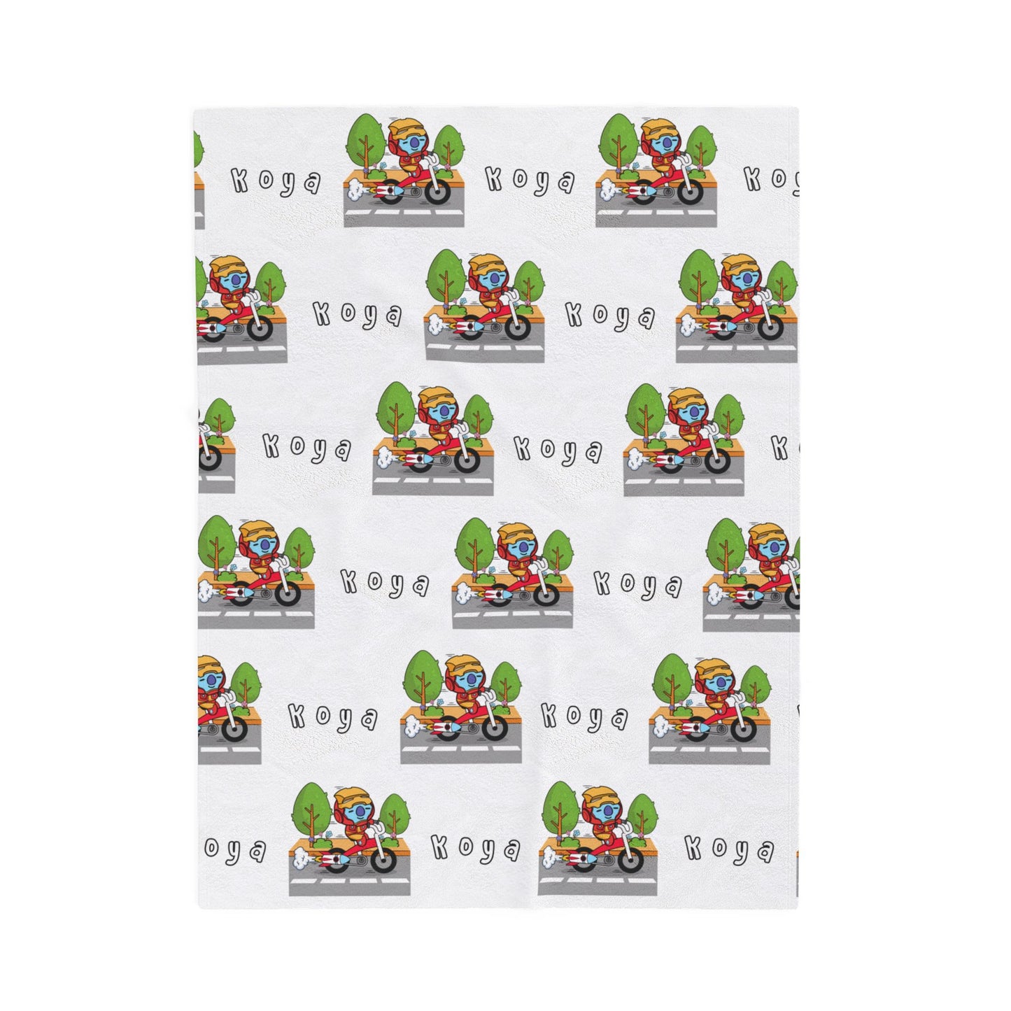 White Koya Blanket - BT21 Pattern Design