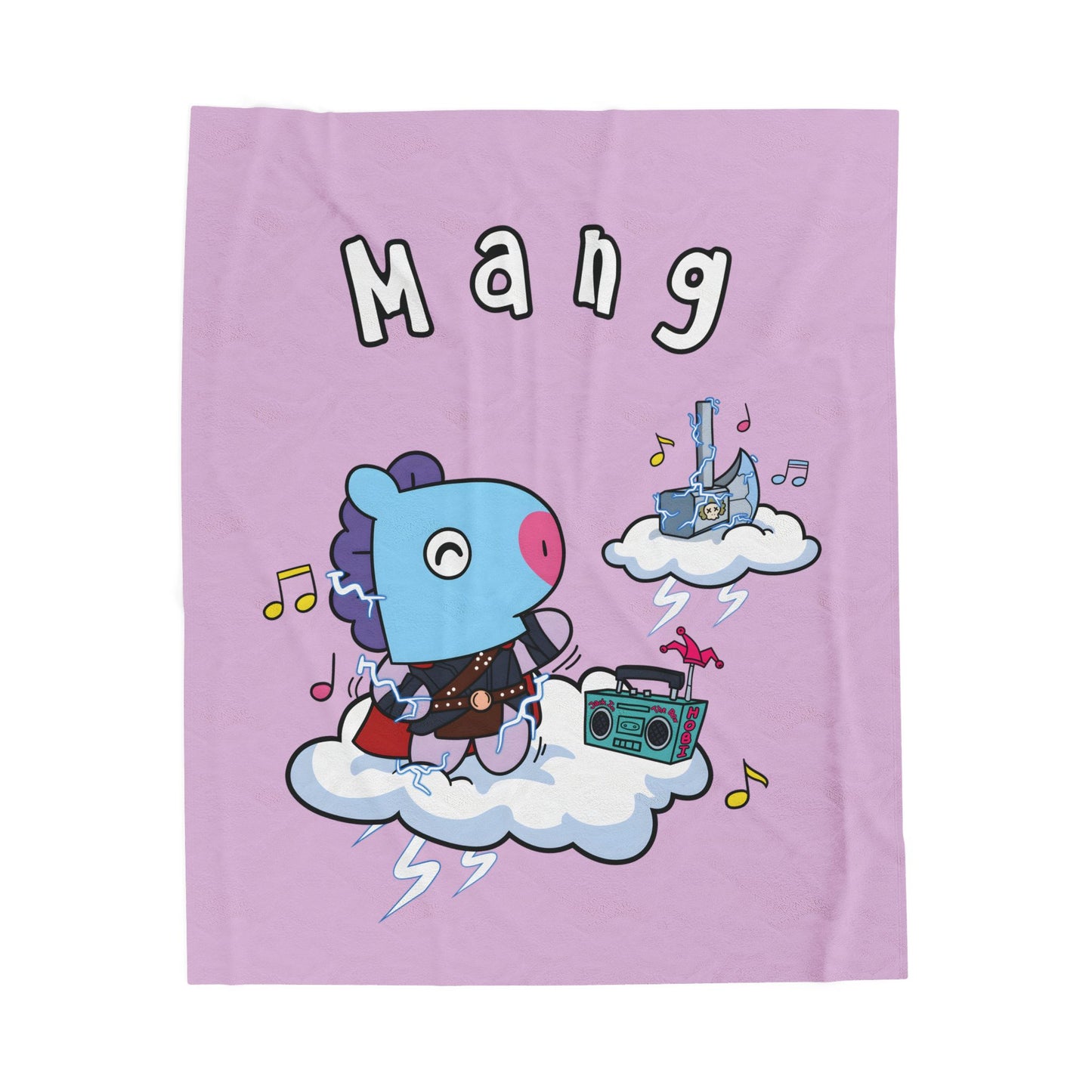 Purple Mang Blanket - BT21 Single Design
