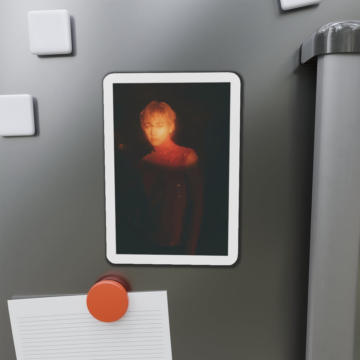 BTS Kim Taehyung Layover Album Photoshoot Red Outfit Pose 2 Magnet