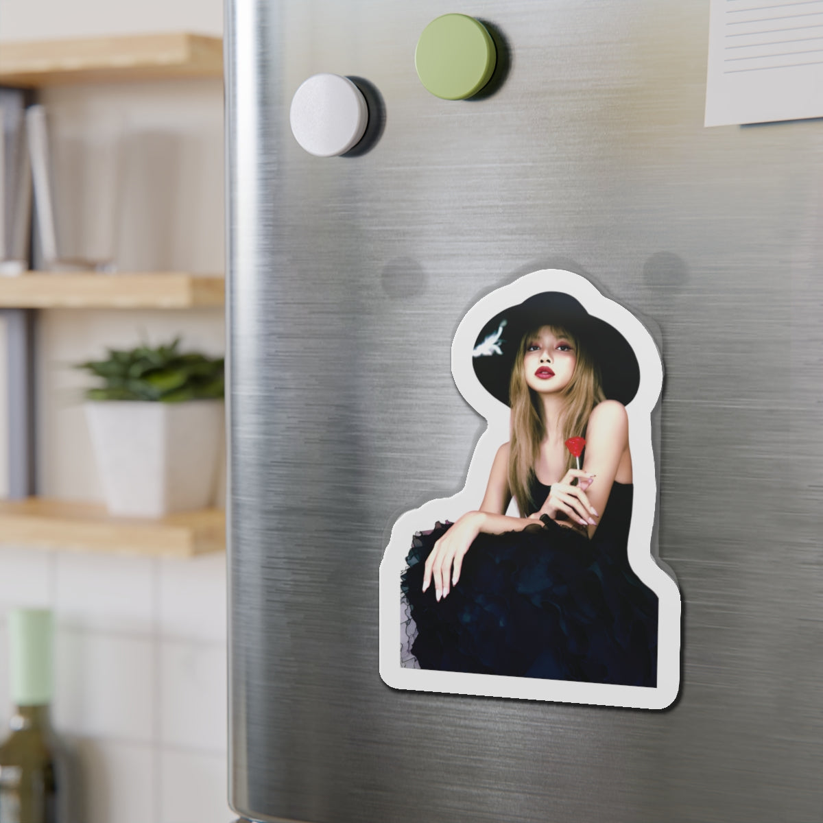 Lalisa Manoban Blackppink Gift for Lisa Fans Lillies Magnet Design 11