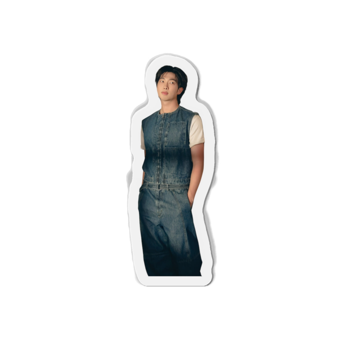 BTS Kim Namjoon Indigo Album Photoshoot Wearing Denim Outfit Magnet
