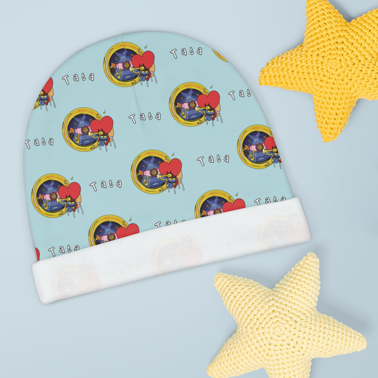 BT21 Tata Blue Baby Beanie Pattern