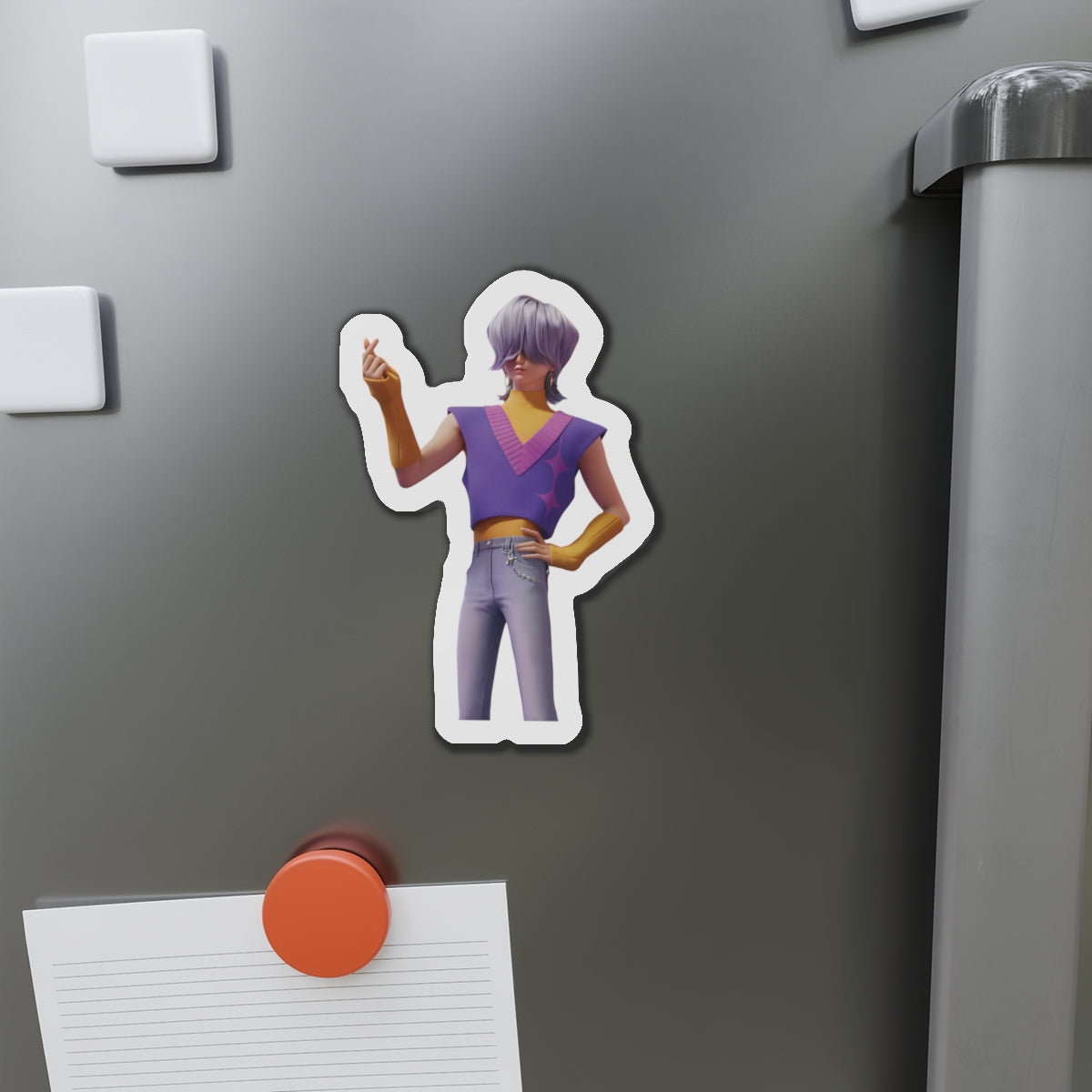 Kpop Demon Hunters Saja Boys Mystery Saja Soda Pop Finger Heart Magnet