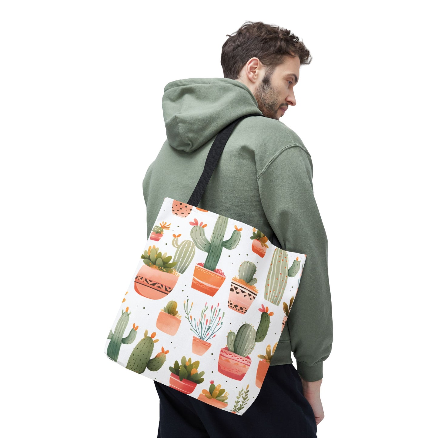 Cactus Pattern Tote Bag Design 11