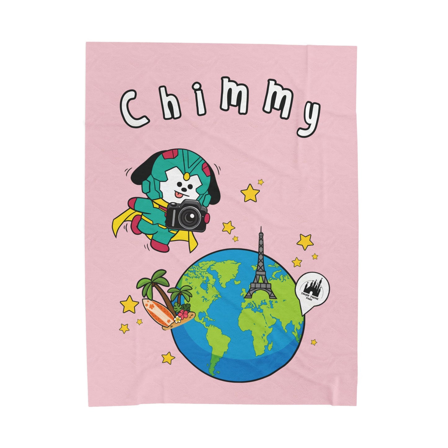 Pink Chimmy Blanket - BT21 Single Design