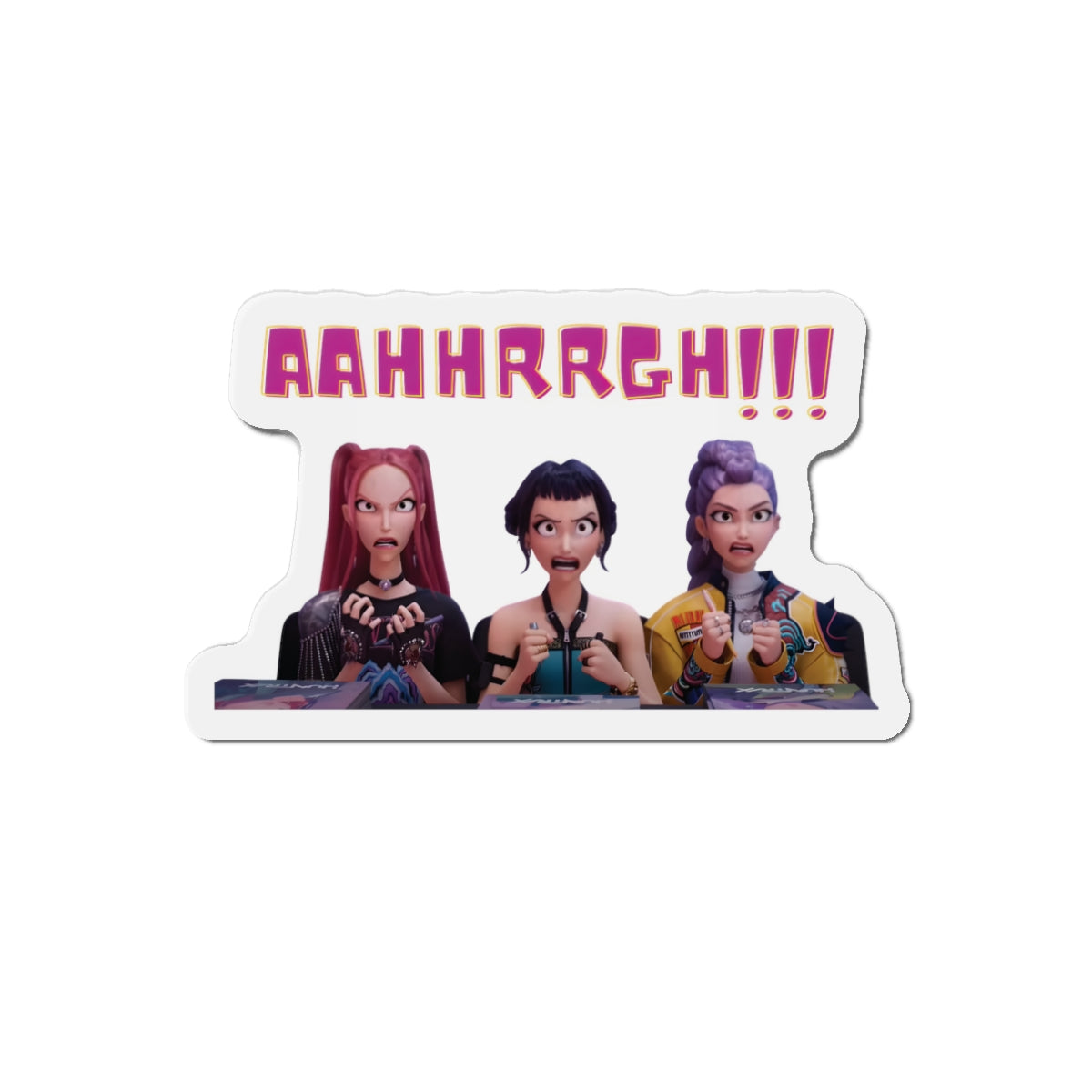 Kpop Demon Hunters Huntrix Rumi Mira Zoey Fan Signing Angry Magnet