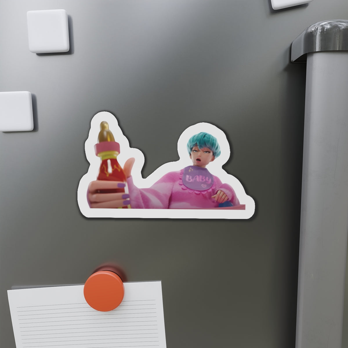 Kpop Demon Hunters Saja Boys Baby Hot Sauce Challenge Magnet