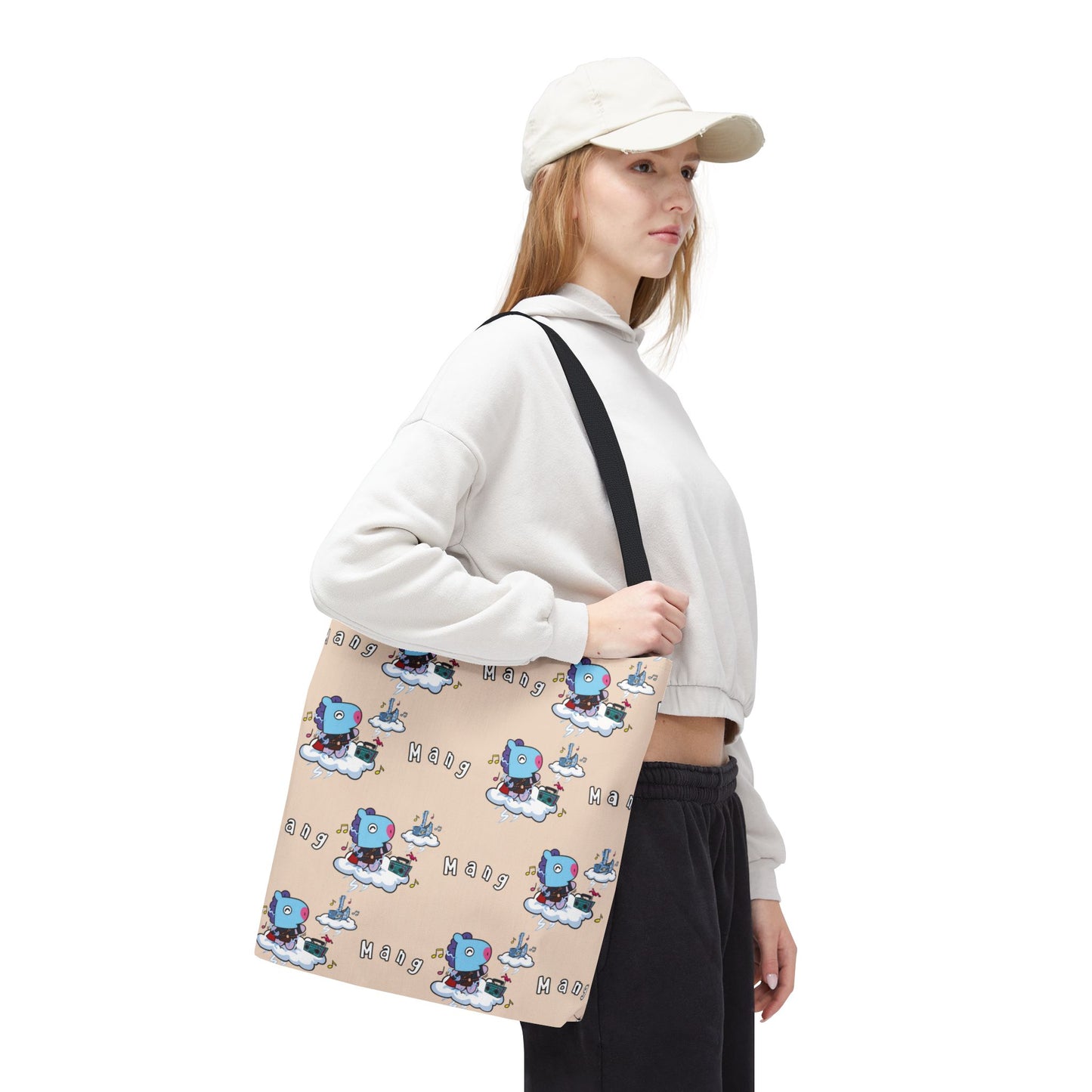 BT21 Mang Beige Tote Bag Pattern Design