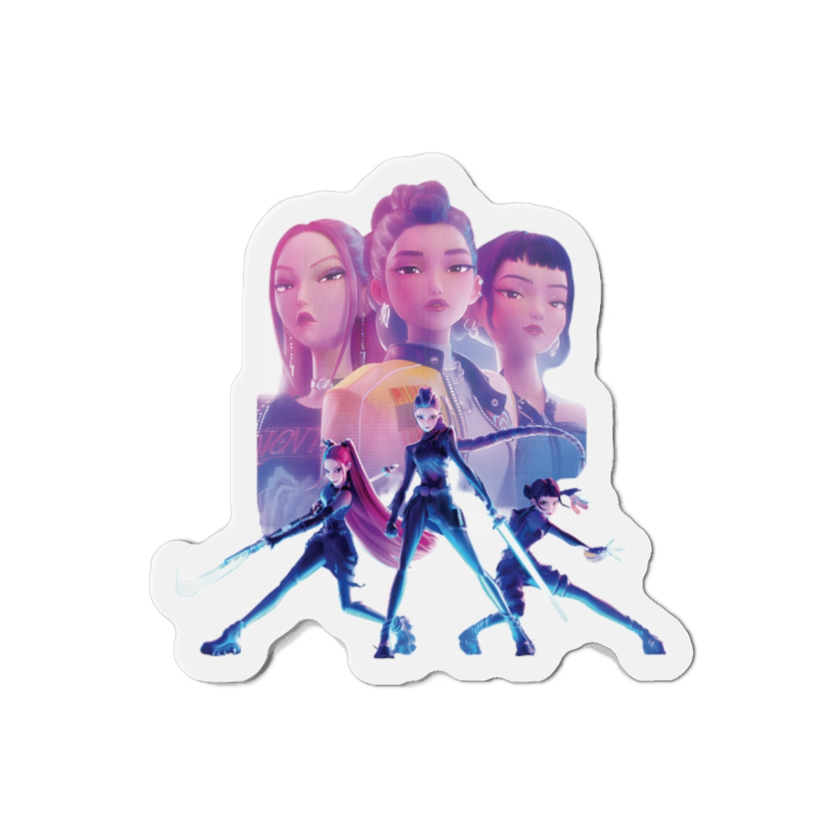 Kpop Demon Hunters Huntrix Rumi Mira Zoey Hunting Outfit Magnet