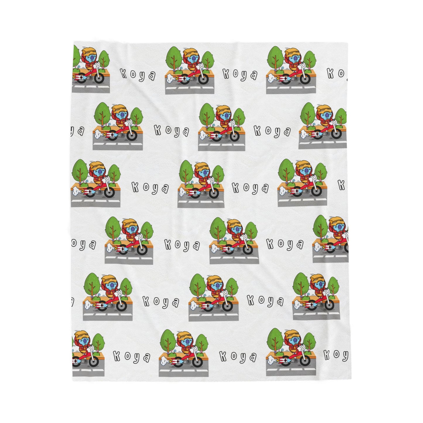 White Koya Blanket - BT21 Pattern Design