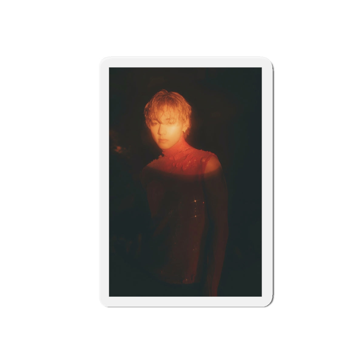 BTS Kim Taehyung Layover Album Photoshoot Red Outfit Pose 2 Magnet