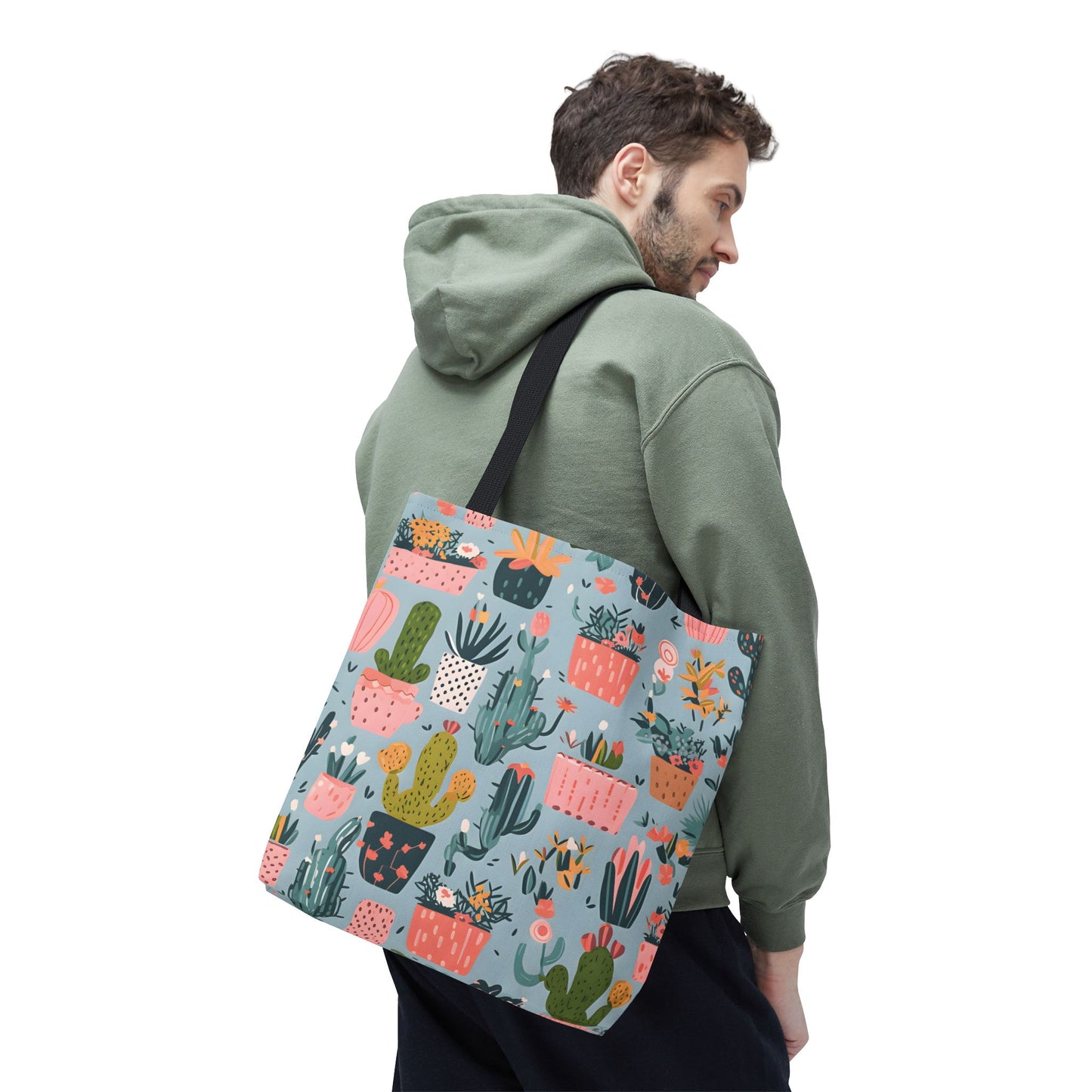 Cactus Pattern Tote Bag Design 3