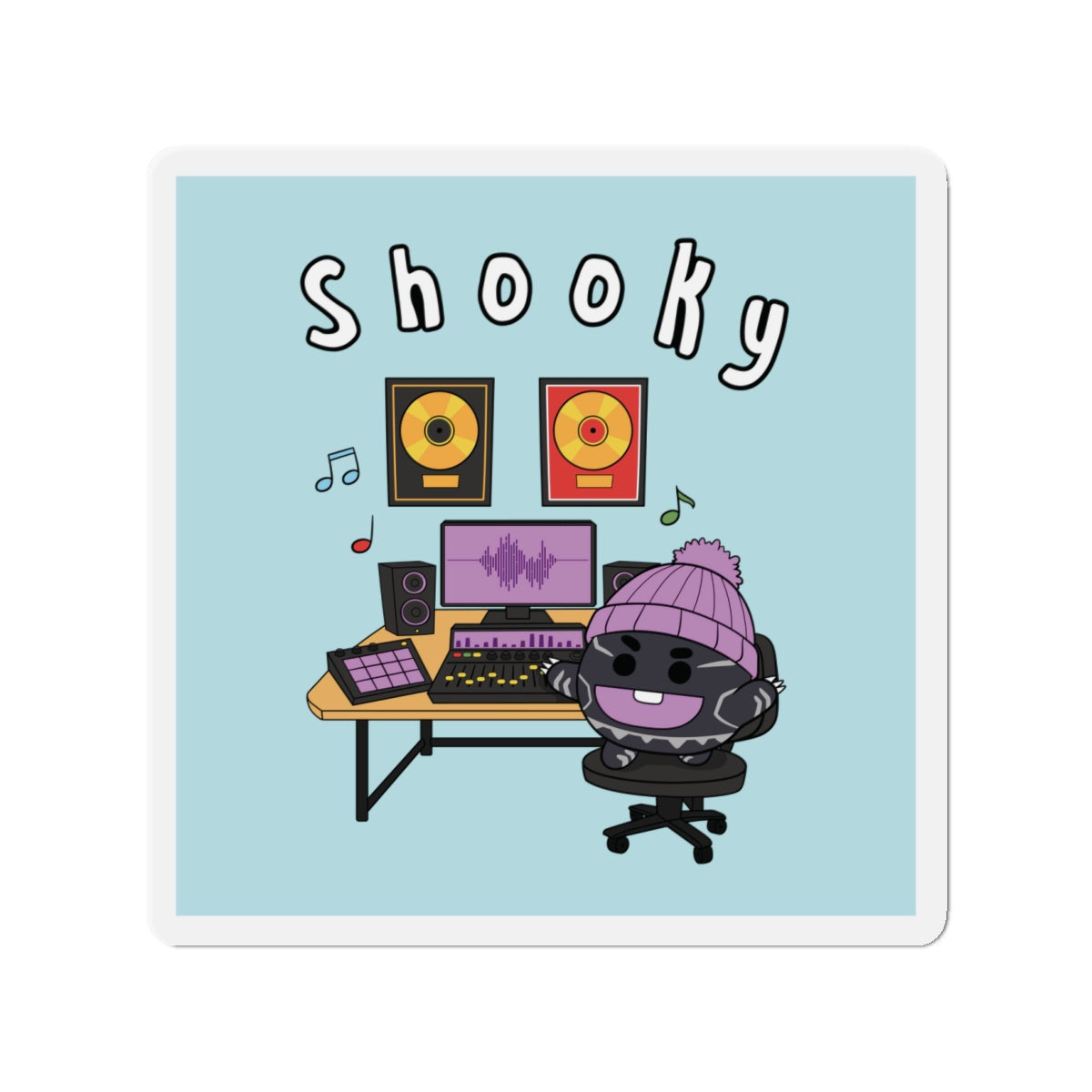 BT21 Shooky Blue Magnet