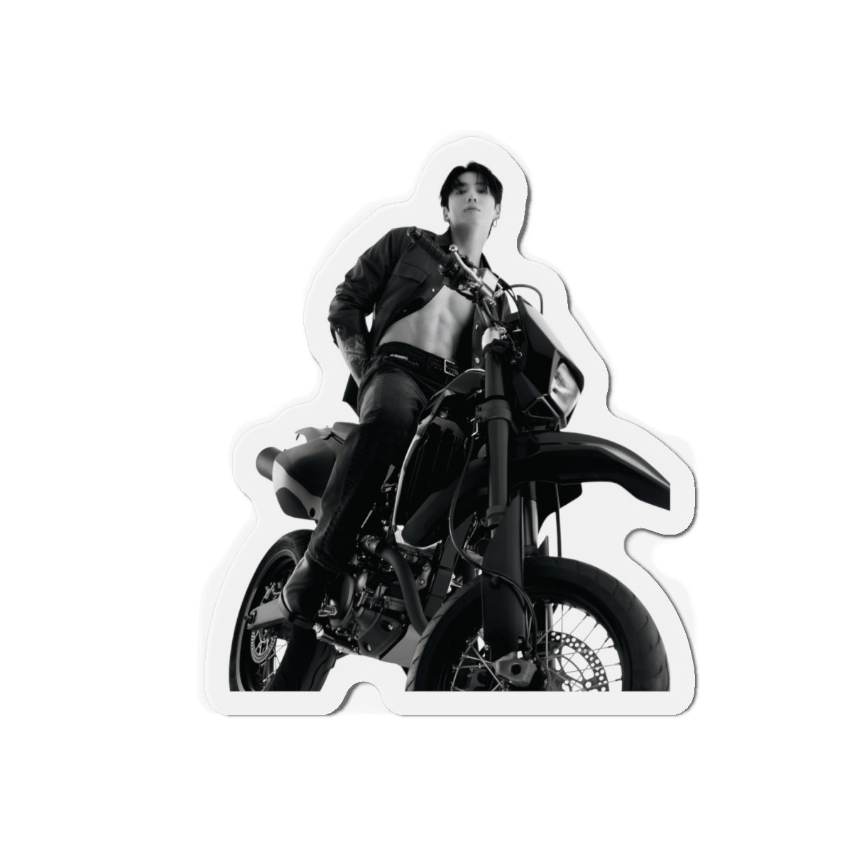 Jeon Jungkook on a Motorcycle Calvin Klein Photoshoot Magnet