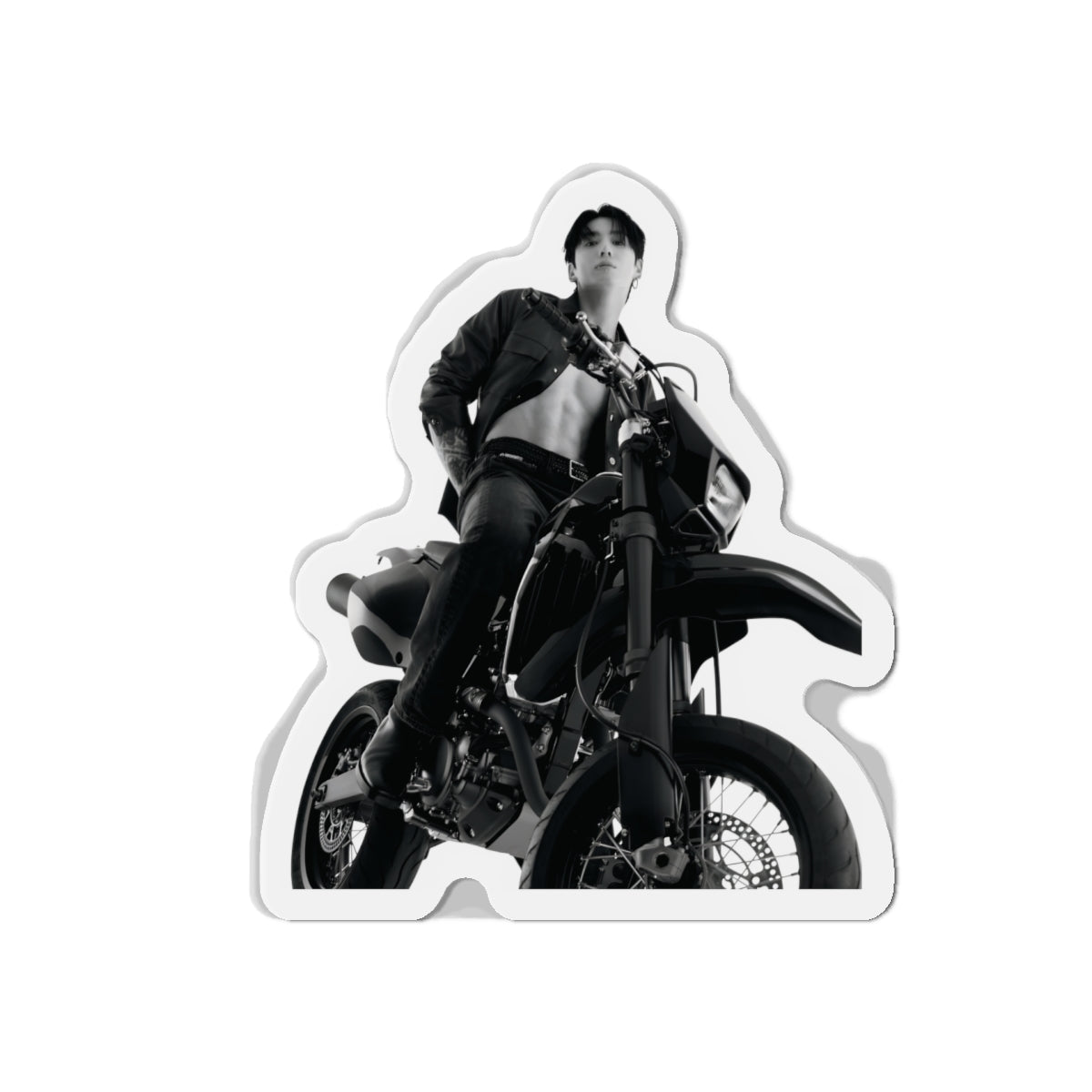 Jeon Jungkook on a Motorcycle Calvin Klein Photoshoot Magnet