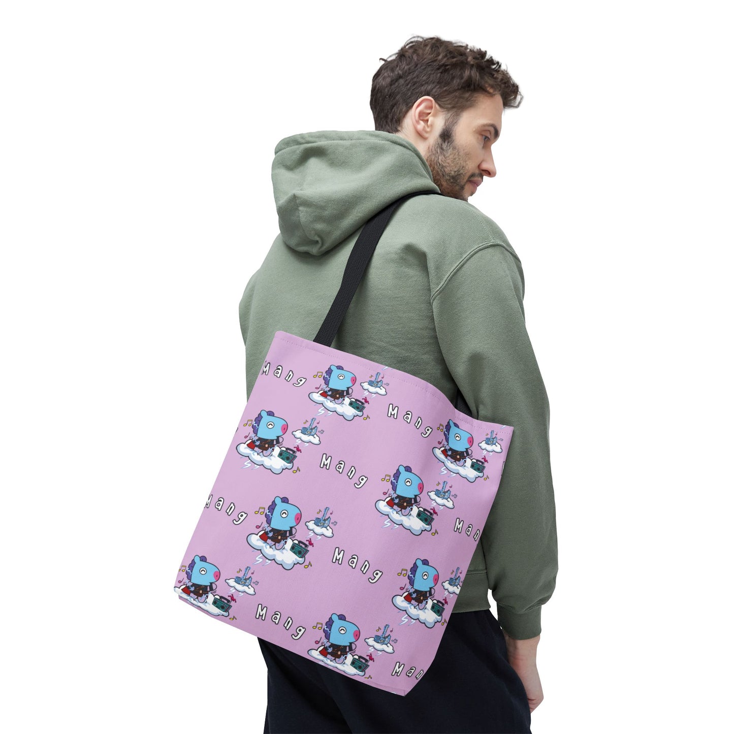 BT21 Mang Purple Tote Bag Pattern Design