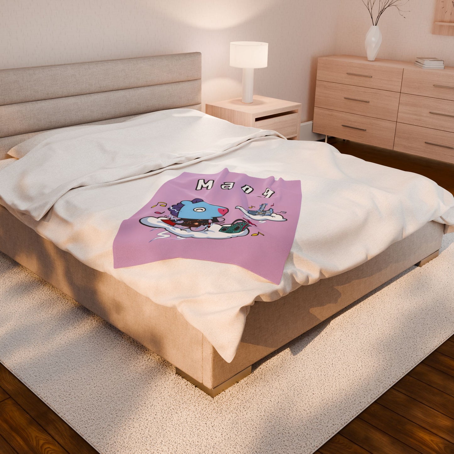 Purple Mang Blanket - BT21 Single Design