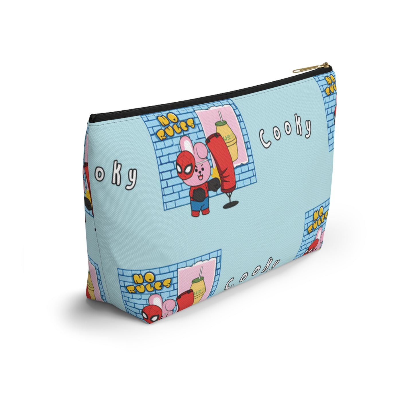 BT21 Cooky Blue Pattern Travel Bag