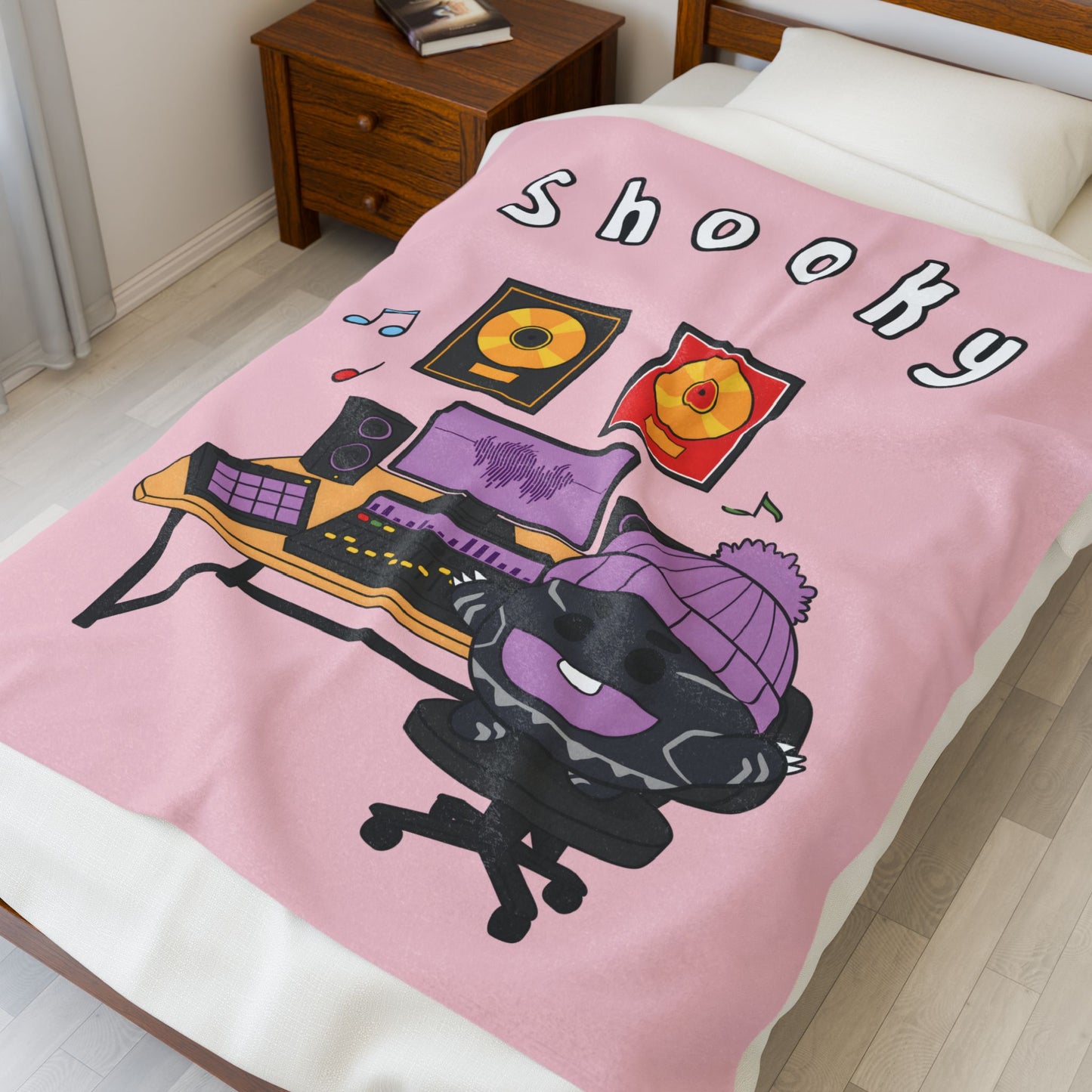 Pink Shooky Blanket - BT21 Single Design