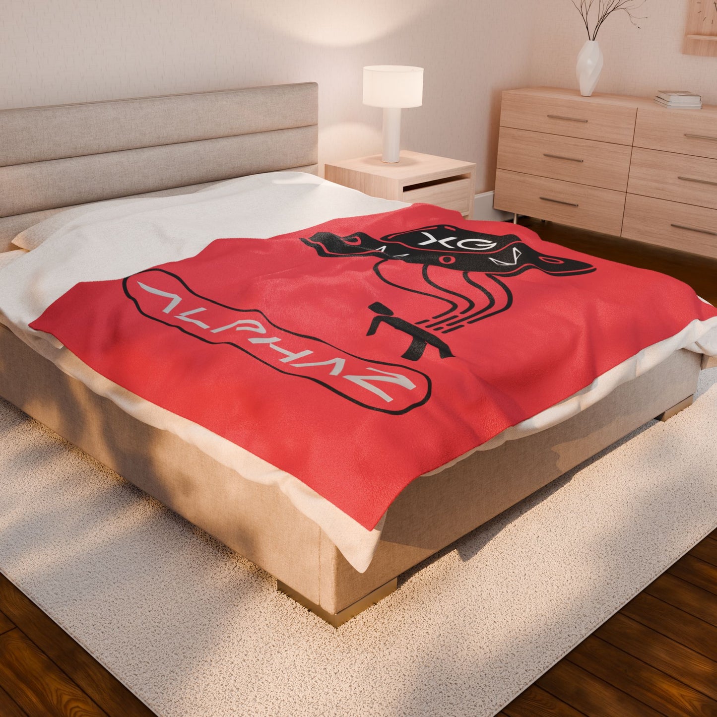 Red XG Maya Spaceship Blanket