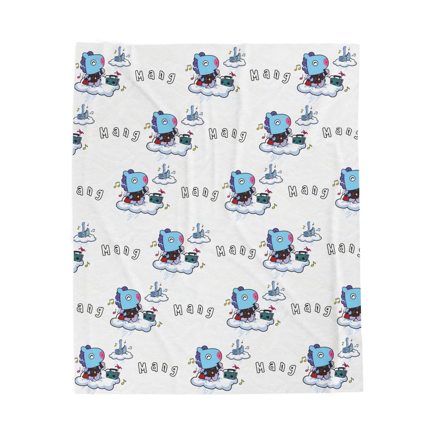 White Mang Blanket - BT21 Pattern Design