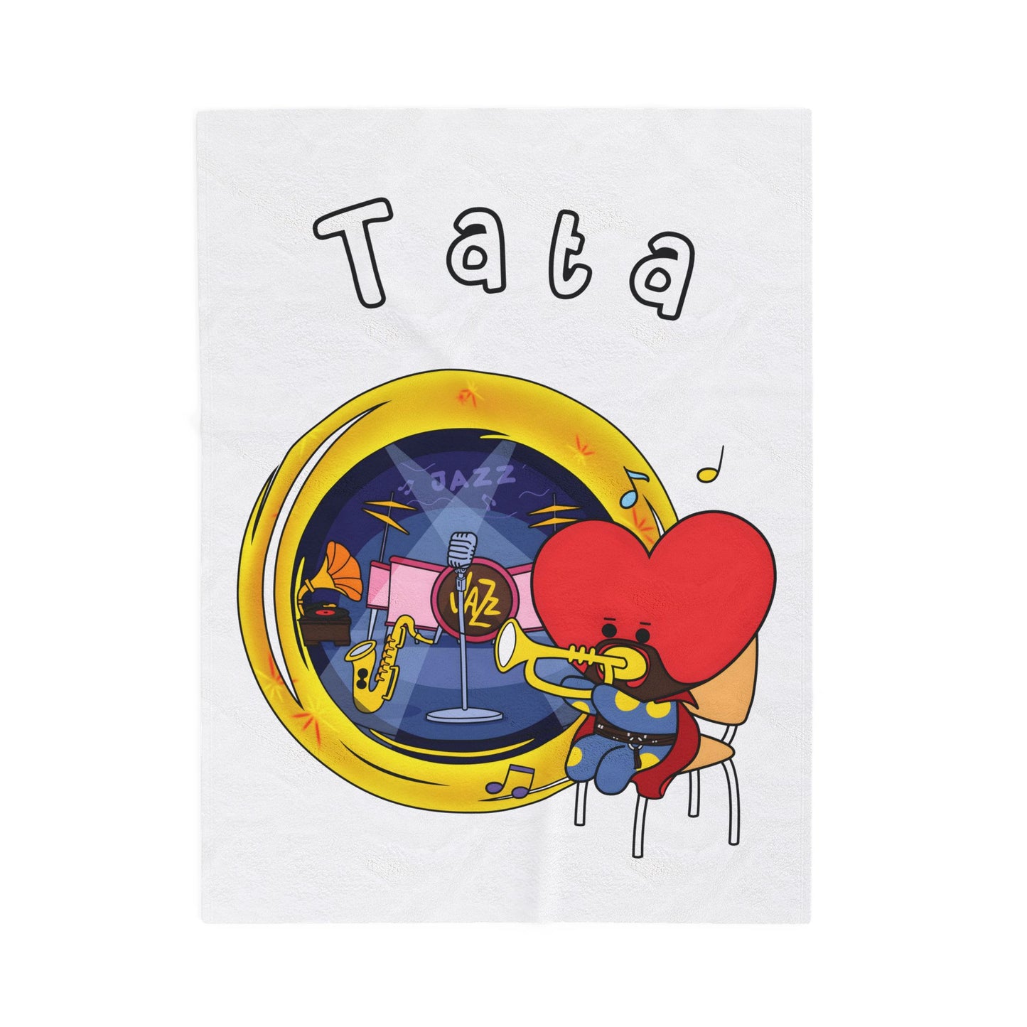 White Tata Blanket - BT21 Single Design