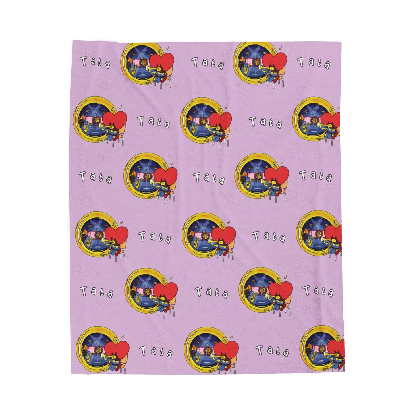 Purple Tata Blanket - BT21 Pattern Design