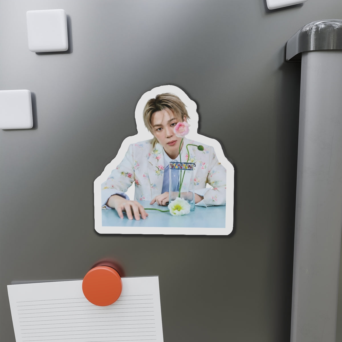 BTS Park Jimin Dior Photoshoot Holding a Flower Magnet