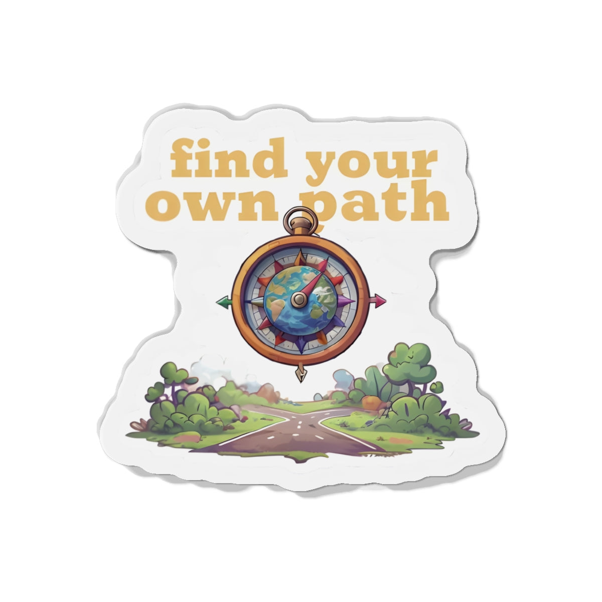 Find Your Own Path Compass Magnet - Motivational