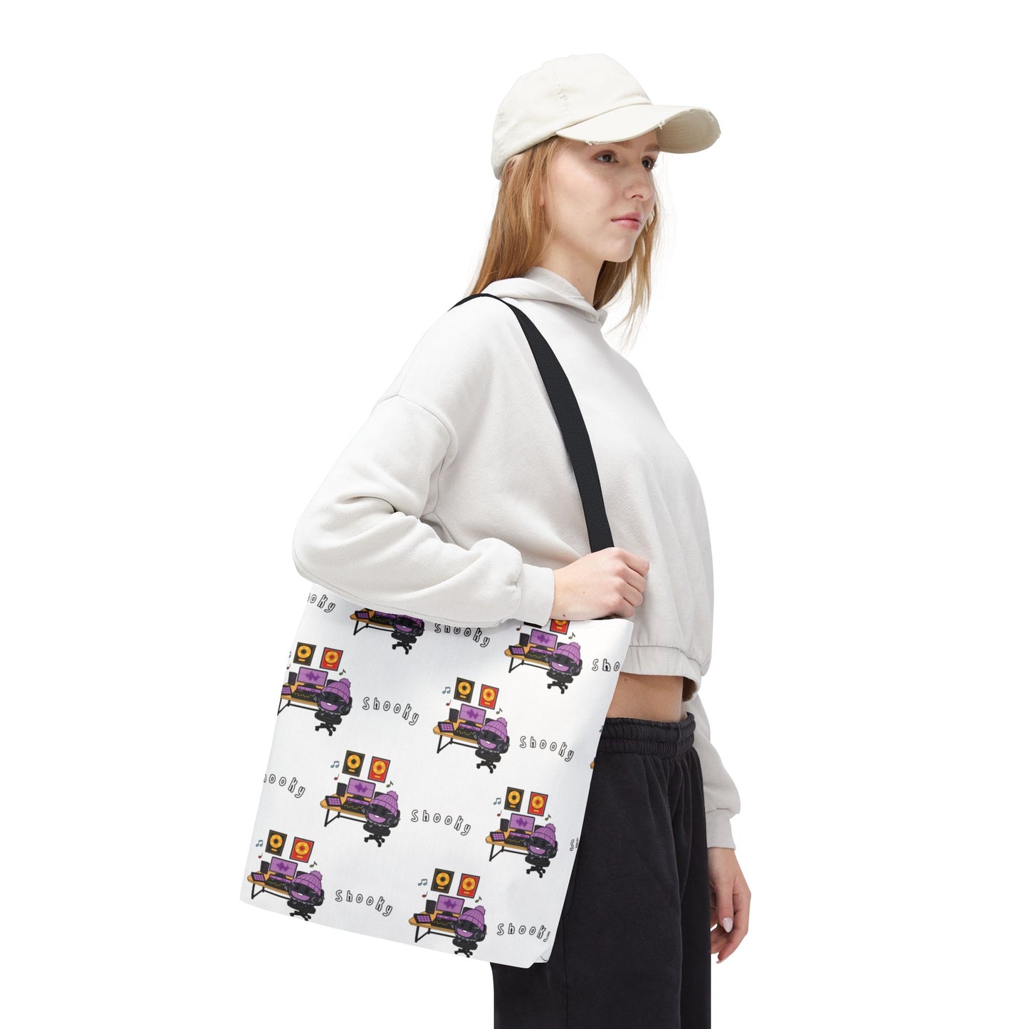 BT21 Shooky White Tote Bag Pattern Design