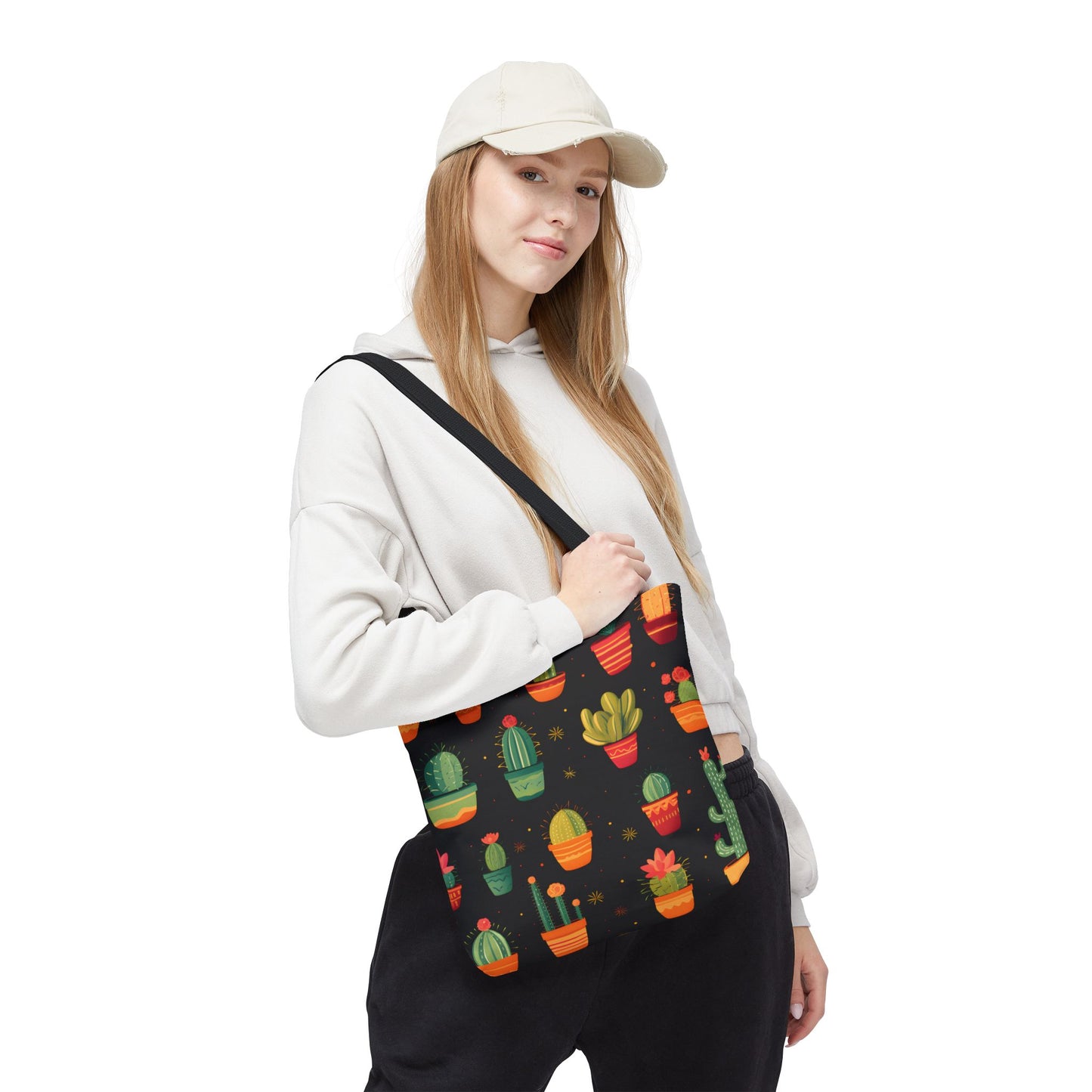 Cactus Pattern Tote Bag Design 1