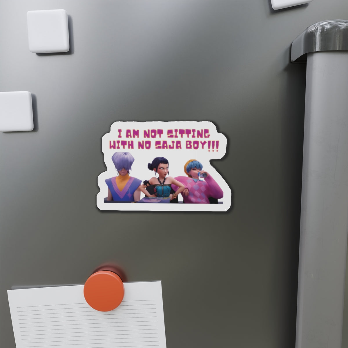 Kpop Demon Hunters Huntrix Zoey Saja Boys Mystery and Baby Zoeystery Fan Signing Magnet